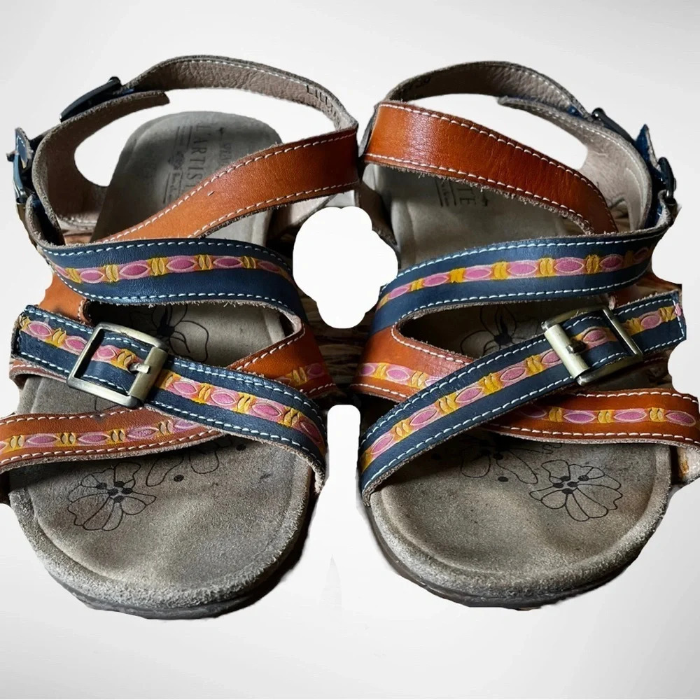 L'ARTISTE BY SPRING STEP Women's Lillana Leather Sandals 8.5 | GUC